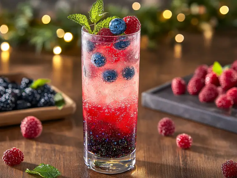 Berry Blast Spritzer: A Sparkling, Glittery Mocktail for Every Celebration