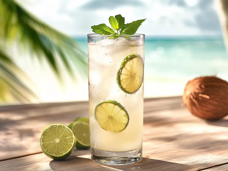 Coconut Water Cooler with Lime: A Refreshing & Hydrating Mocktail