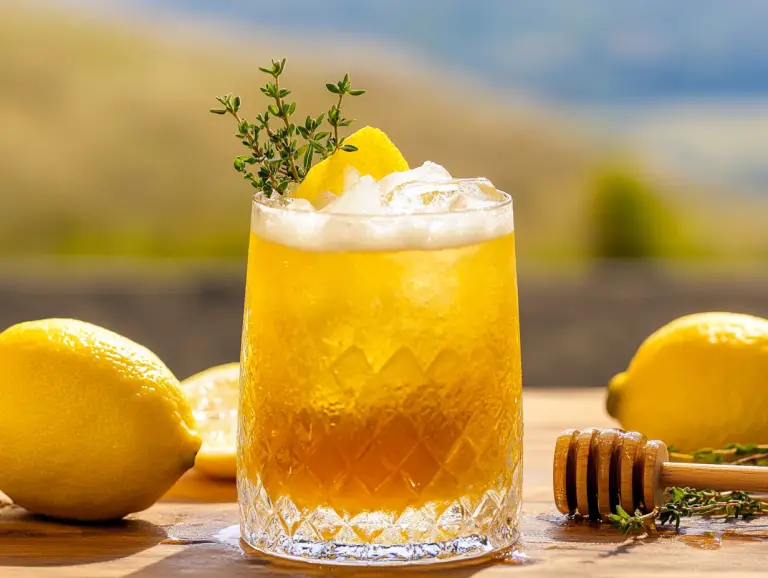 Honey Lemon Thyme Refresher: A Bright and Herbal Mocktail for Any Occasion