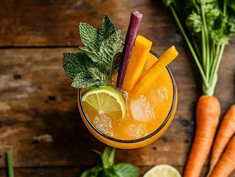 Rainbow Carrot Cooler: A Vibrant and Balanced Mocktail