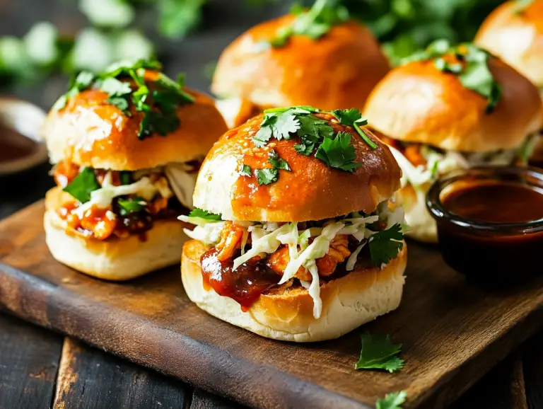 Mini Hawaiian BBQ Chicken Sliders